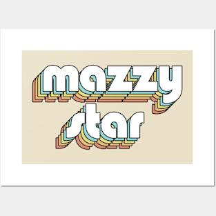 Mazzy Star - Retro Rainbow Typography Faded Style Posters and Art